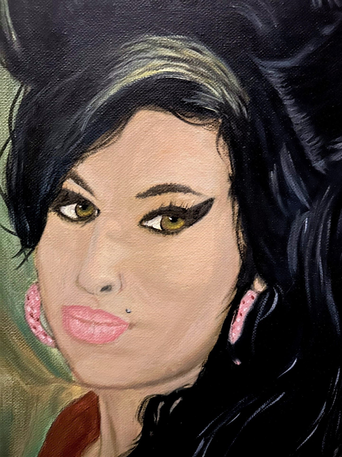 Amy Winehouse Back in Black Oil Painting Celebrity