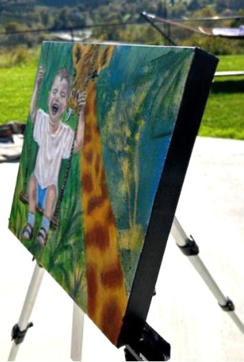 Childhood In Full Swing - Original Oil Painting
