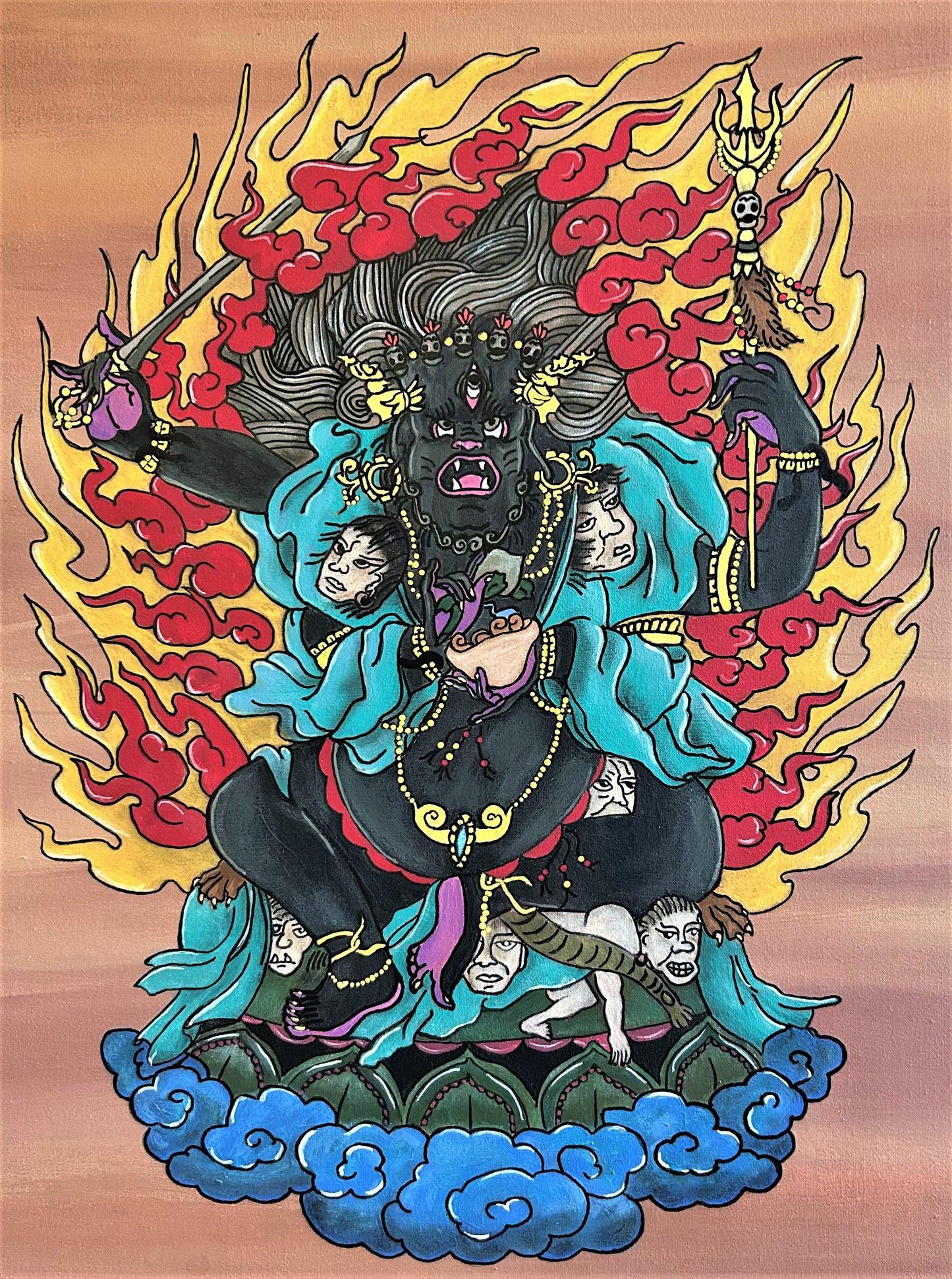 Painting commissioned, Mahakala