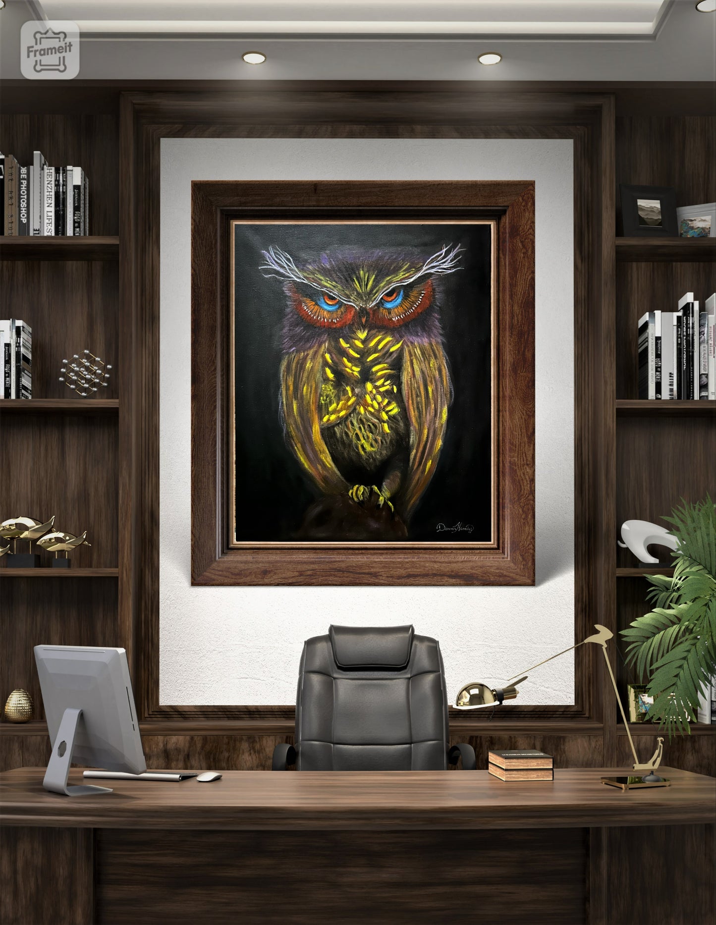 Painted Canvas Owl, The Arbiter's Gaze: Burnice's Judgment