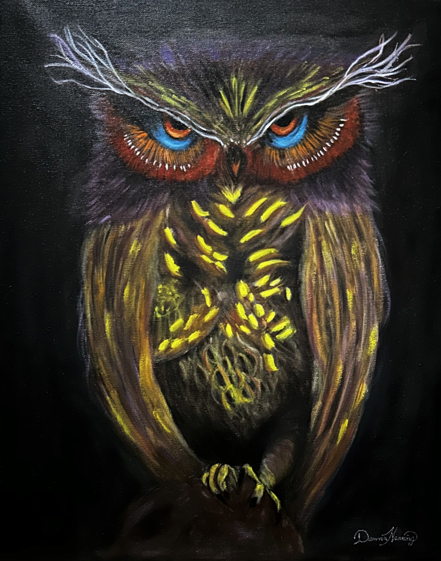 Painted Canvas Owl, The Arbiter's Gaze: Burnice's Judgment