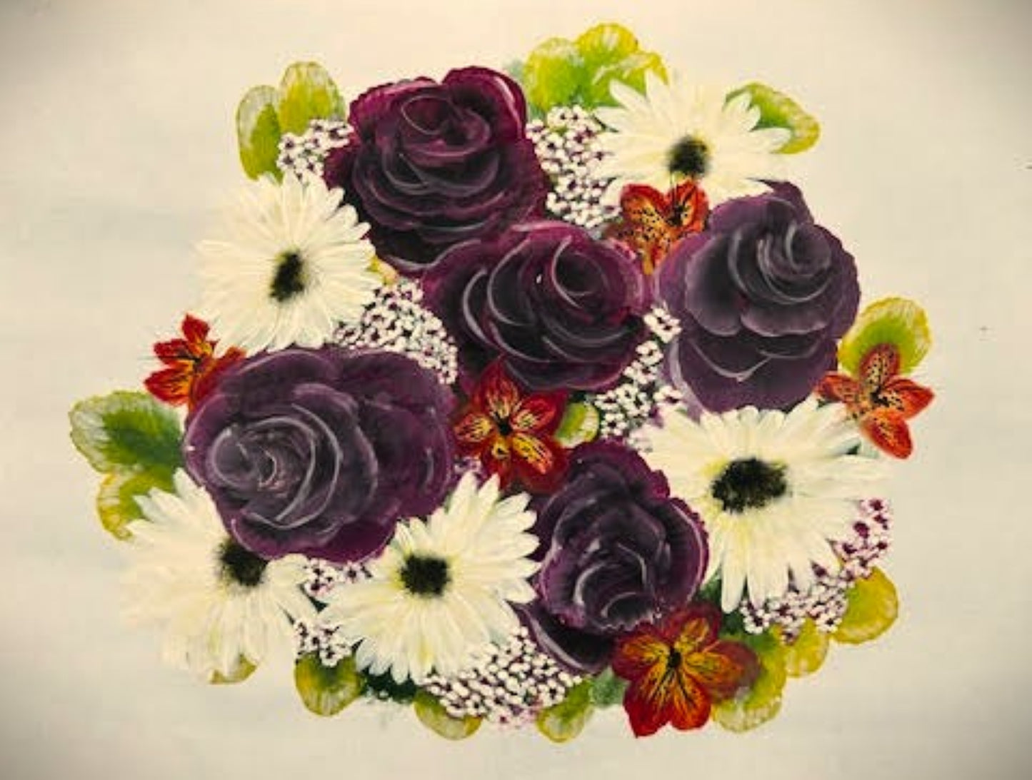 Custom Acrylic Floral Painting: Wedding, Funeral, Keepsake