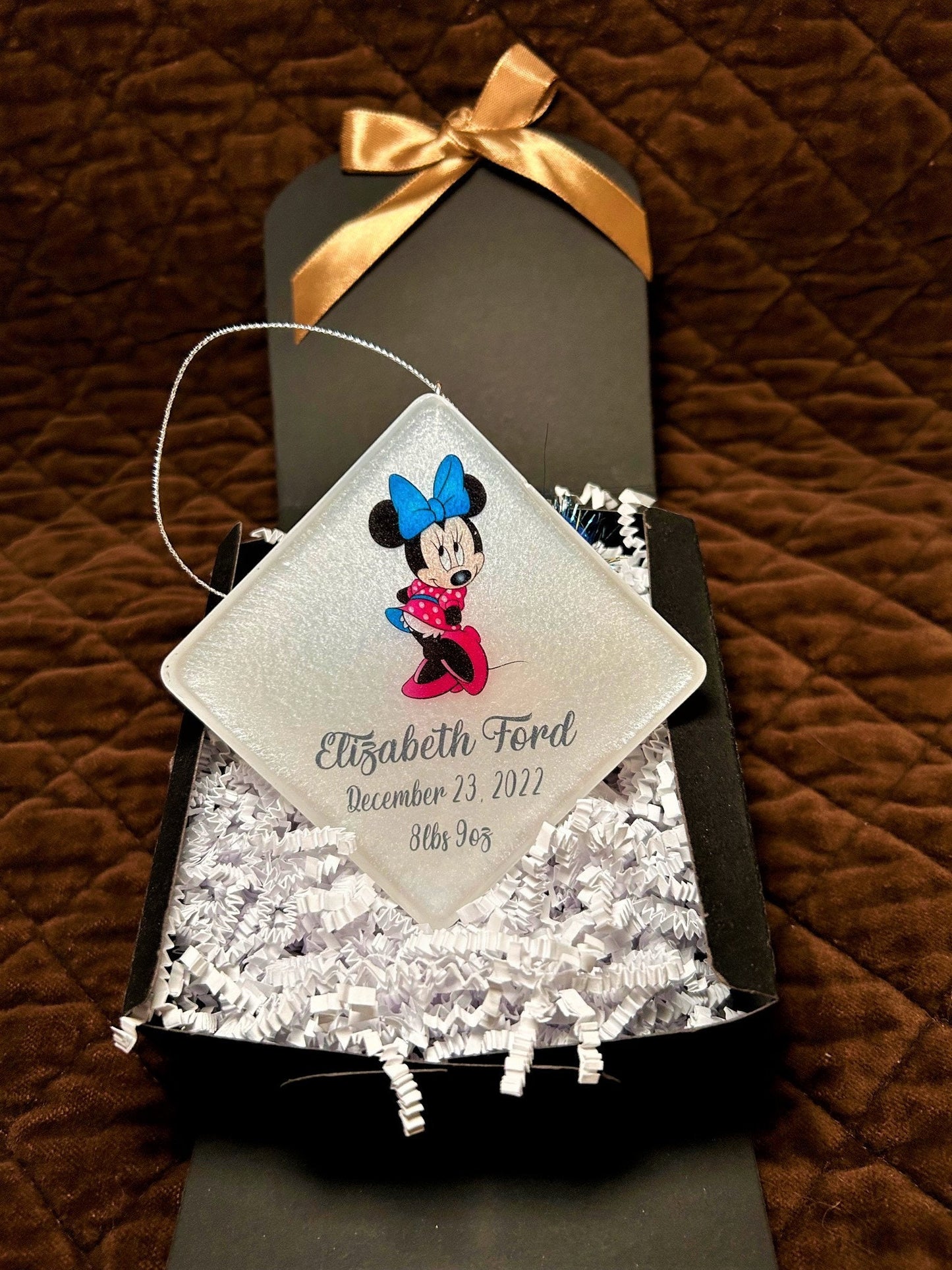 New baby Minnie mouse Personalized ornament