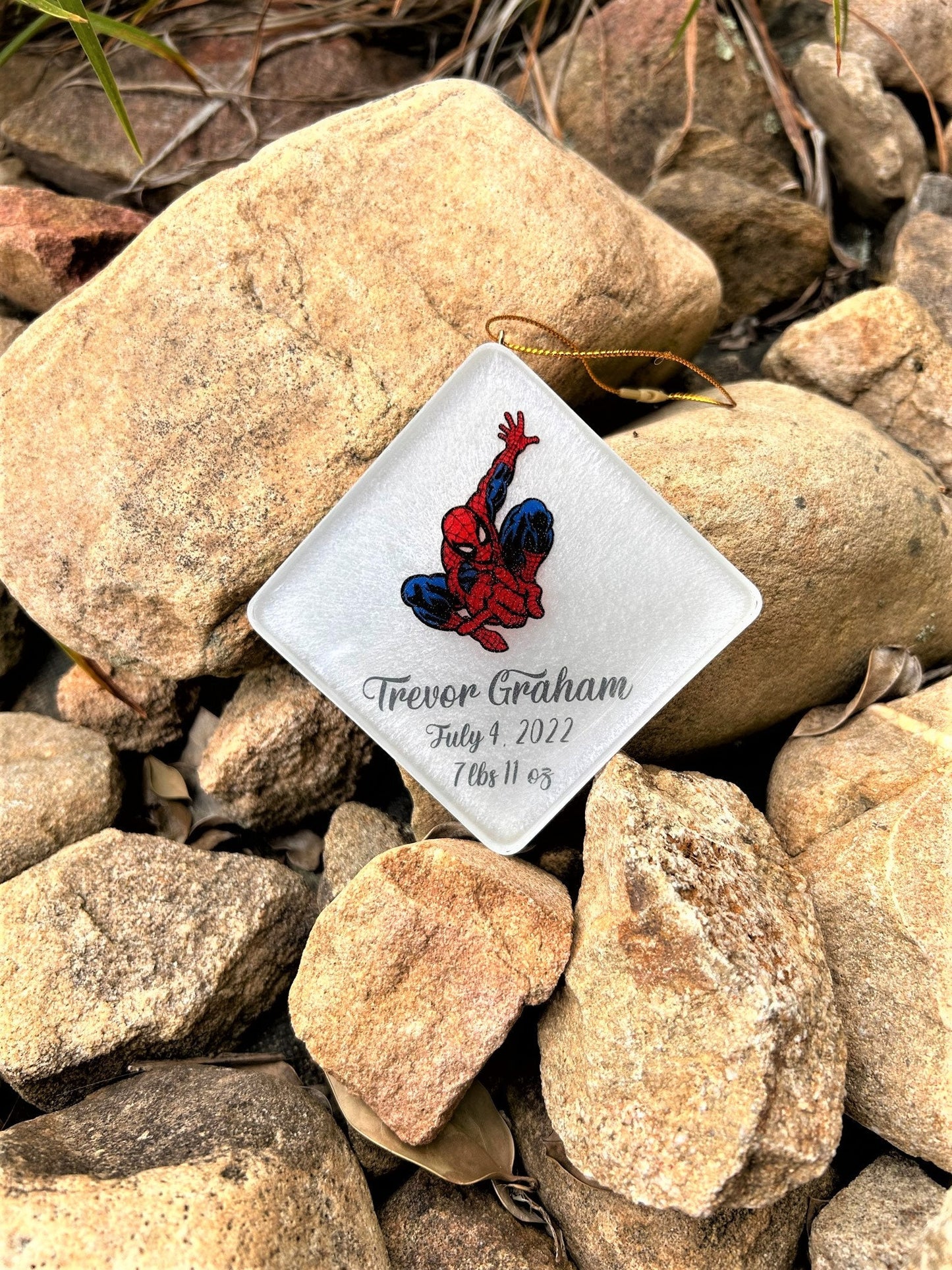 Spiderman ornament personalized