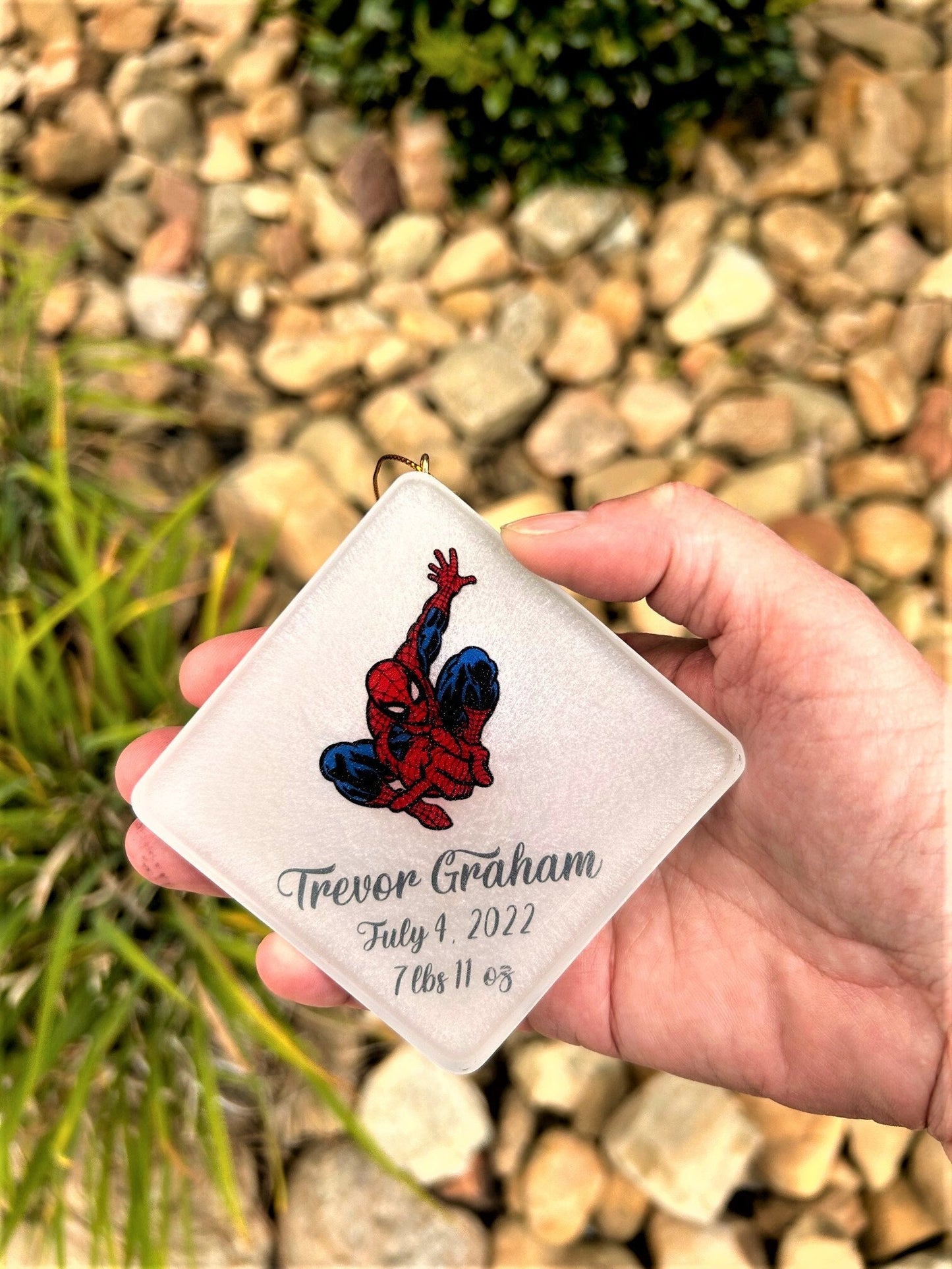 Spiderman ornament personalized