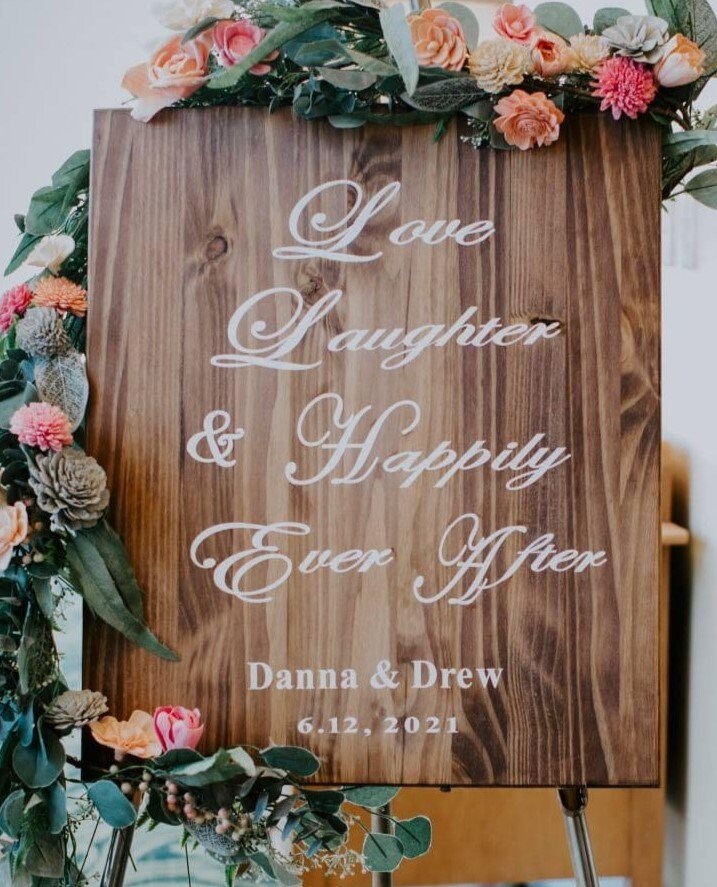 Wedding wood sign, Happily Ever After
