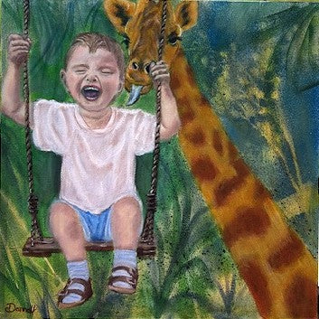 Childhood In Full Swing - Original Oil Painting