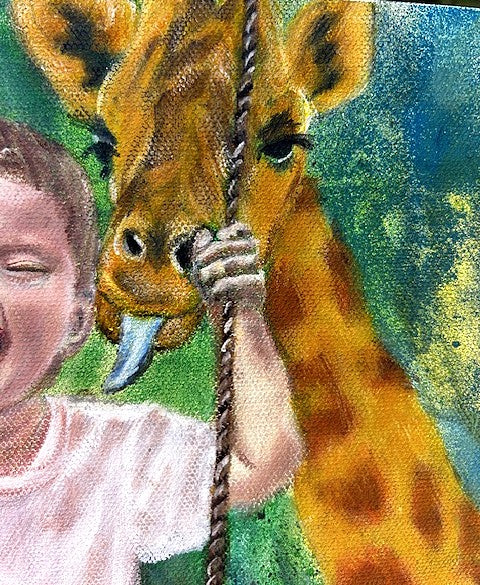 Childhood In Full Swing - Original Oil Painting