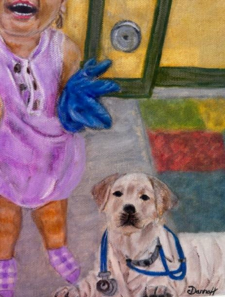 My First Checkup - Original Oil Painting