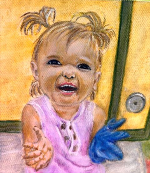 My First Checkup - Original Oil Painting