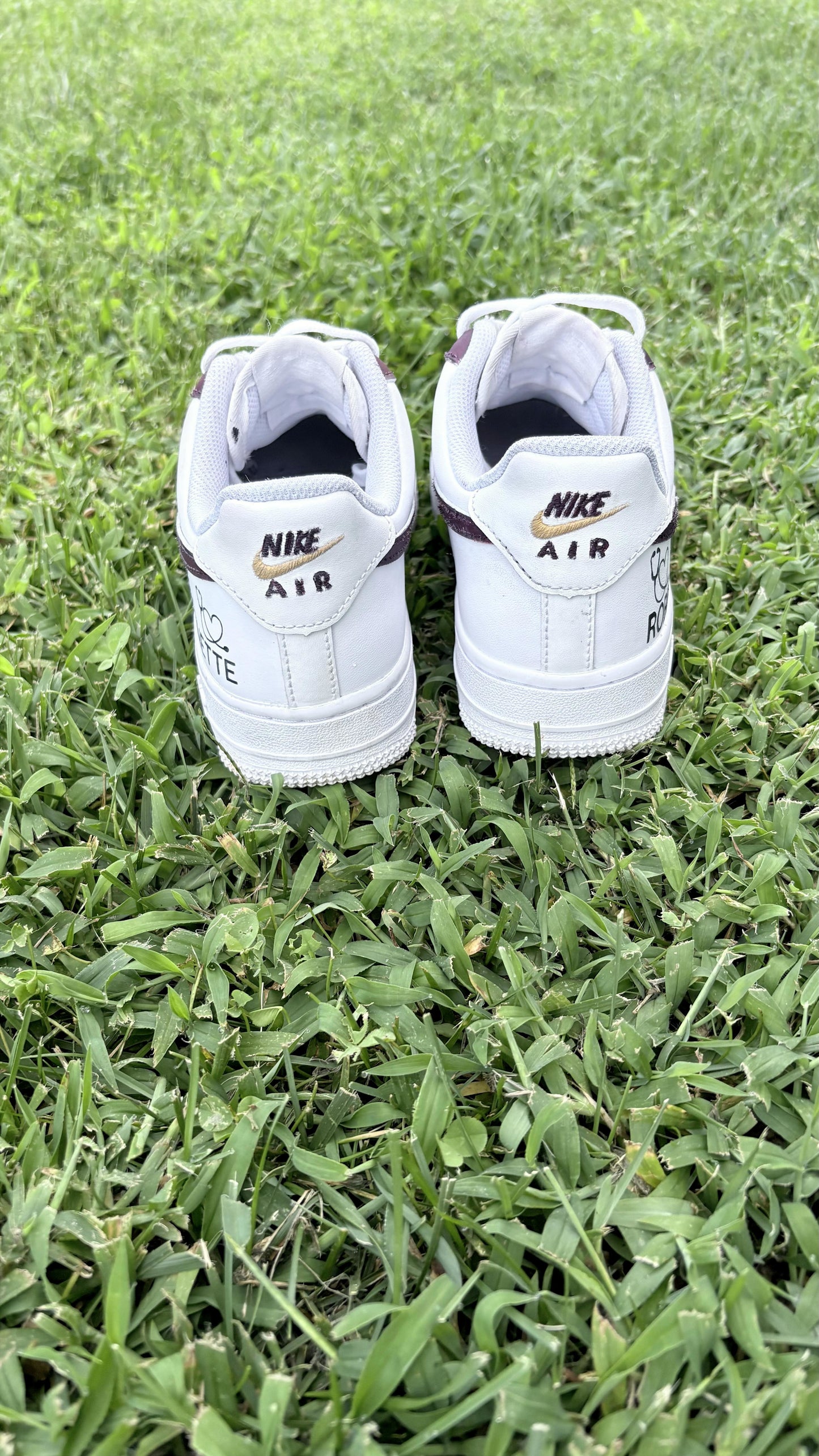 Custom Hand Painted Nike Air Force 1 Sneakers, High School, College Sports Logo, Your Unique Design