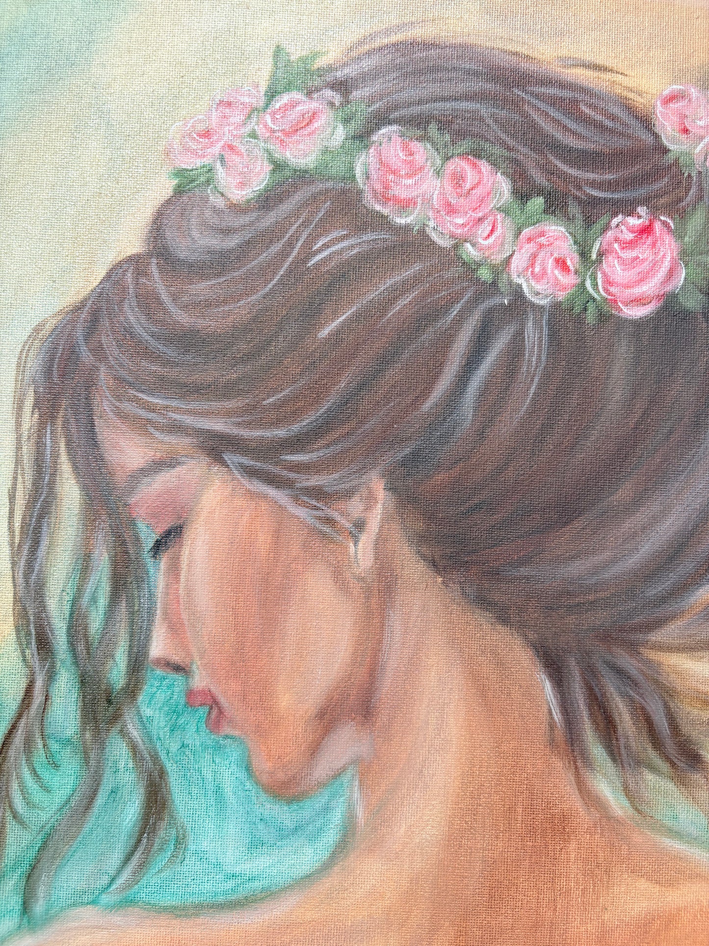 Oil Painting, Where Her Dreams Rise