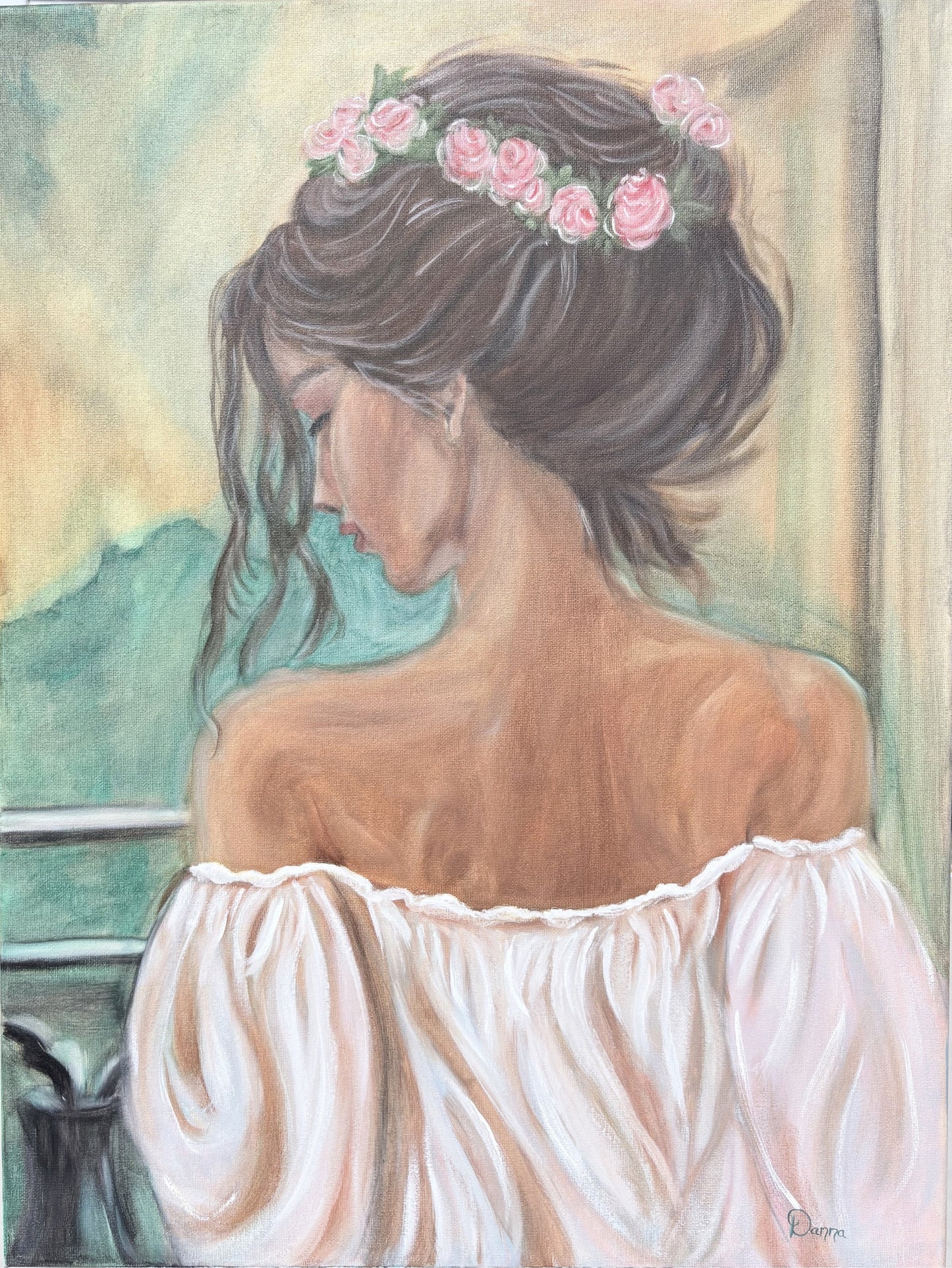 Oil Painting, Where Her Dreams Rise